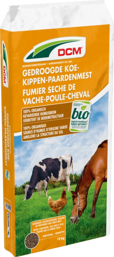DCM Gedroogde Koe-Kippen-Paardenmest thumbnail